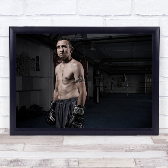The Gentleman Boxing topless sport Wall Art Print