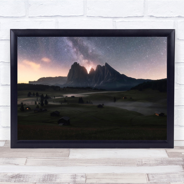 Counting Stars mountain landscape Wall Art Print