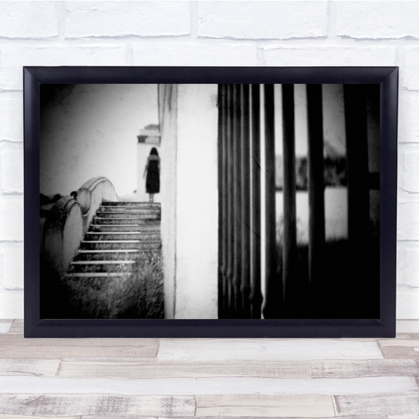 This Old House Black White Person Wall Art Print