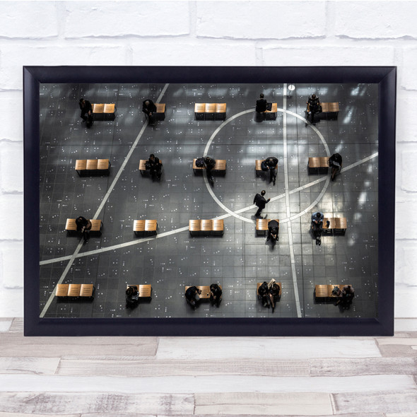 aerial view pattern waiting area Wall Art Print