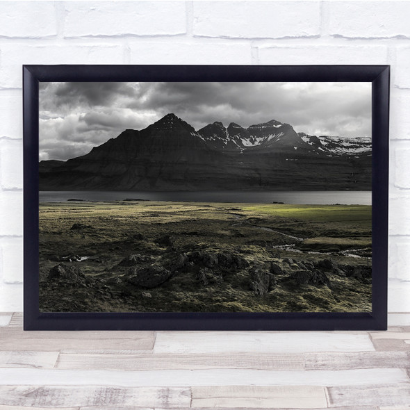 Eastland mountains cloudy fields Wall Art Print