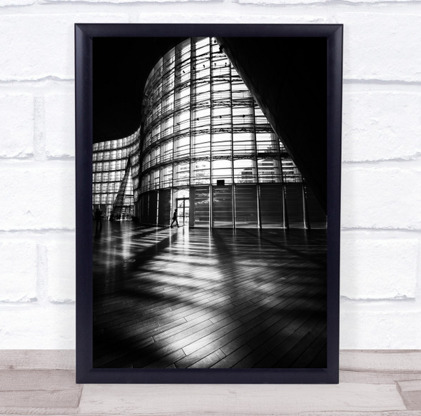 Footsteps building night windows Wall Art Print