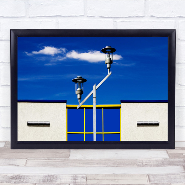 Lights Building colourful clouds Wall Art Print
