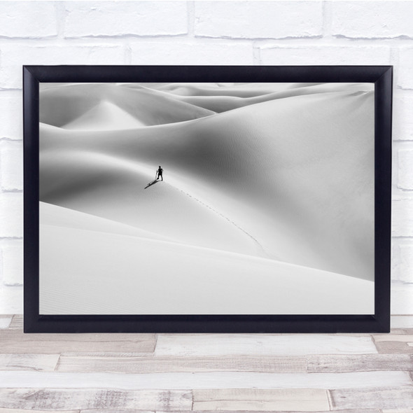 Shadow Desert person dune mounds Wall Art Print