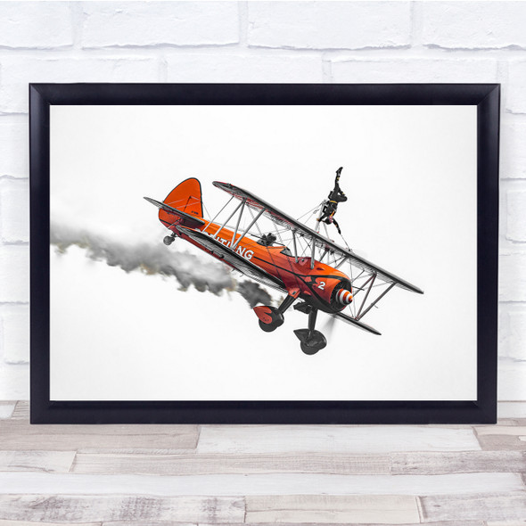 crazy Woman Hobbies Plane smoke Wall Art Print