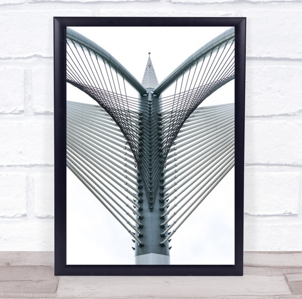 Pole cables architecture curved Wall Art Print