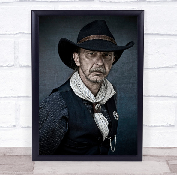 El Paso Project cowboy sheriff Wall Art Print
