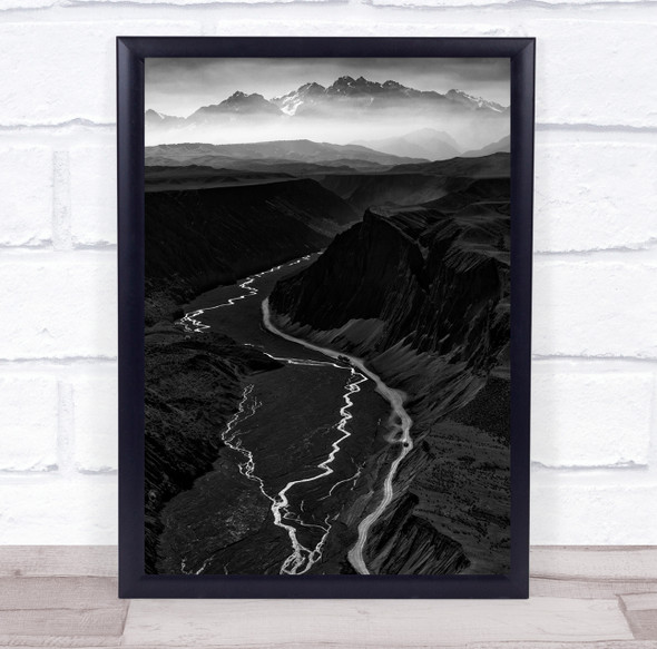 Flash In Mountain water stream Wall Art Print