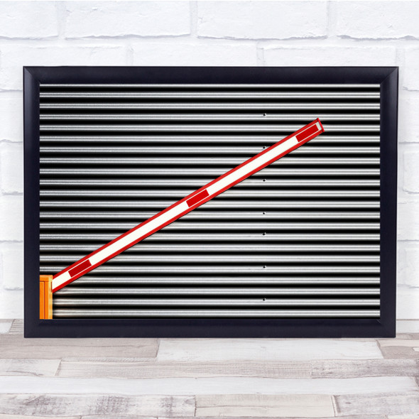 Half To traffic Barrier raised Wall Art Print