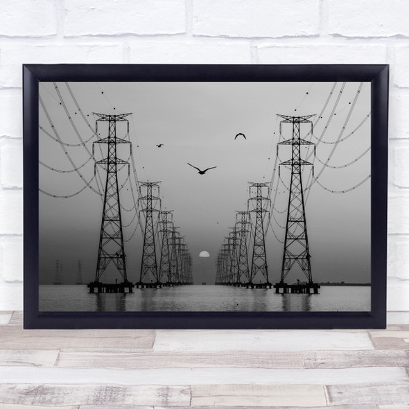 Power Energy Transmission Line Wall Art Print