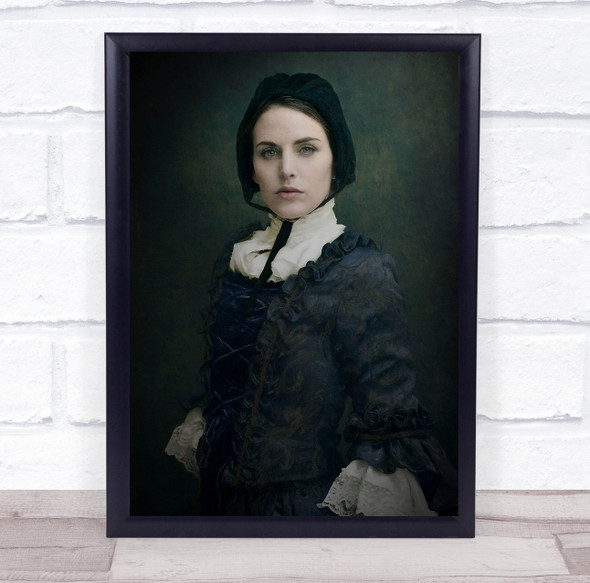 old vintage woman style stare Wall Art Print