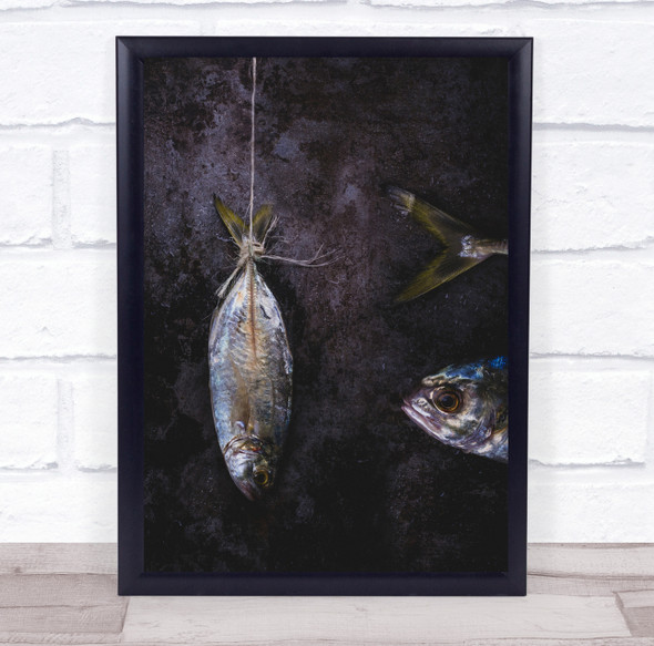 The Face fish tied up carcass Wall Art Print