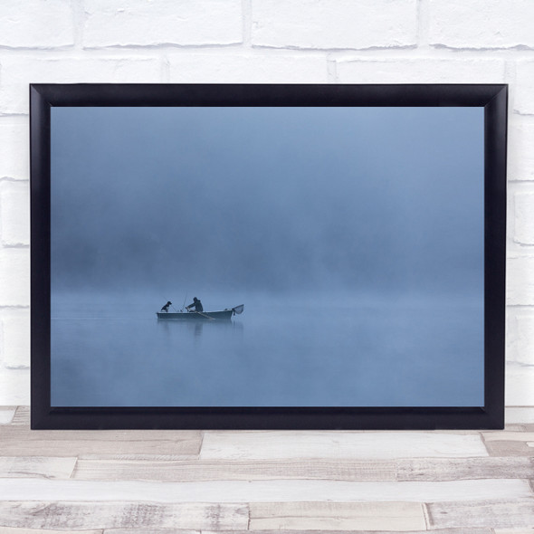 The Navigator boat lake foggy Wall Art Print