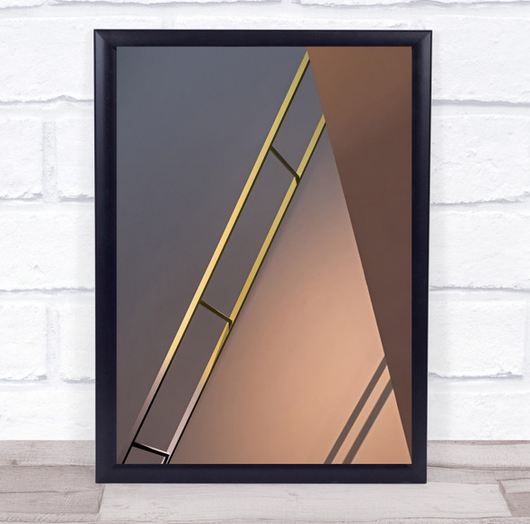 Large Steps Up ladder simple Wall Art Print