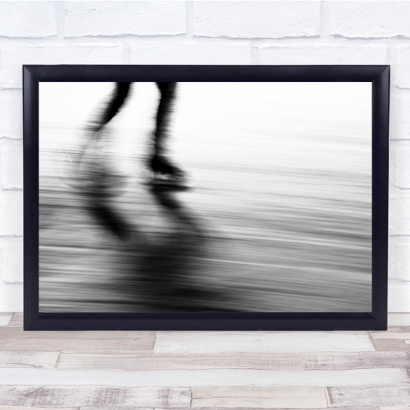 Run Blurry Motion Reflection Wall Art Print