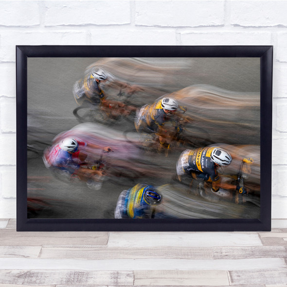 Speed Cycling Racing Blurry Wall Art Print
