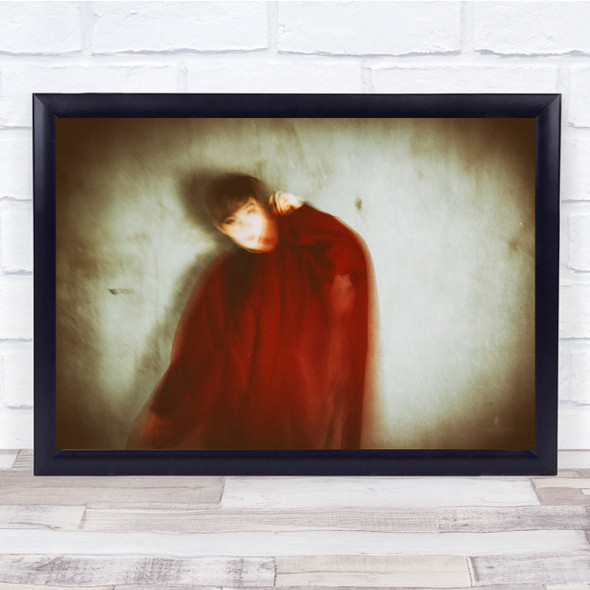 Elisa Blurred Women In Red Wall Art Print