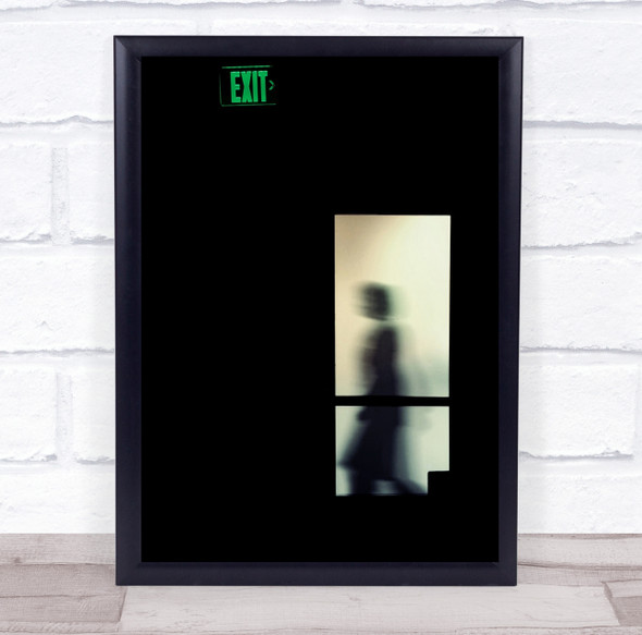 Exit woman silhouette door Wall Art Print