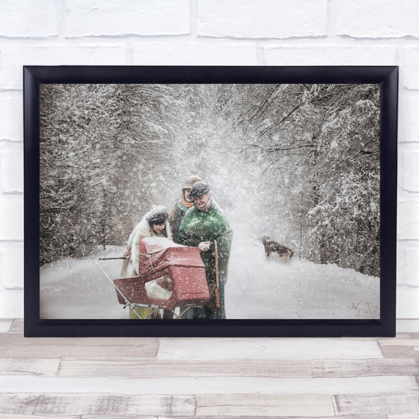 Three Sisters In The Snow Wall Art Print