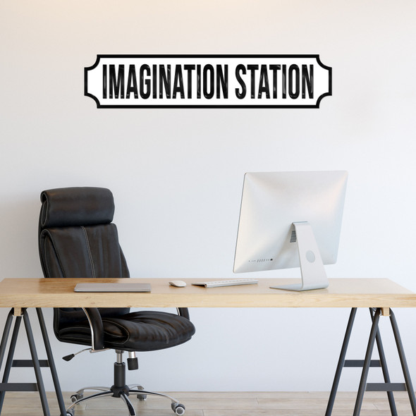 Imagination Station Office Computer Any Colour Text 3D Train Street Home Sign
