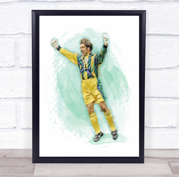 Footballer David Seaman Football Player Watercolour Wall Art Print
