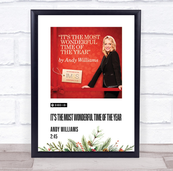 Andy Williams It's the Most Wonderful Time of the Year Christmas Polaroid Music Art Print