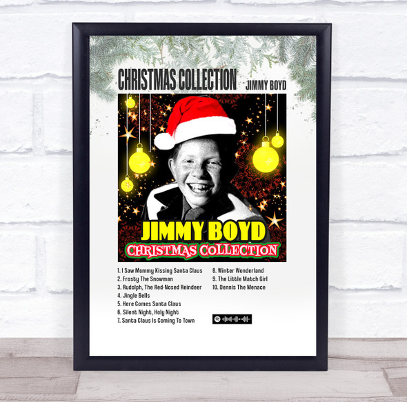 Jimmy Boyd Christmas Collection Music Polaroid Vintage Music Wall Art Poster Print