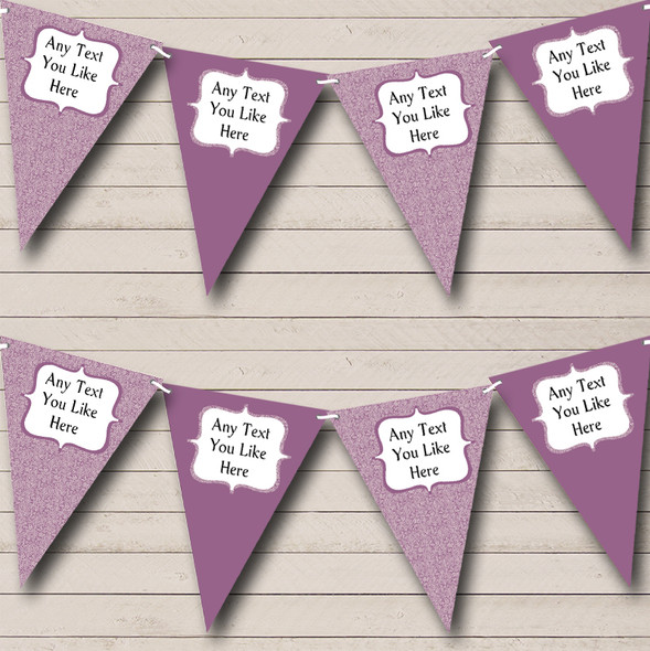 Purple Vintage Shabby Chic Custom Personalised Wedding Venue or Reception Flag Banner Bunting