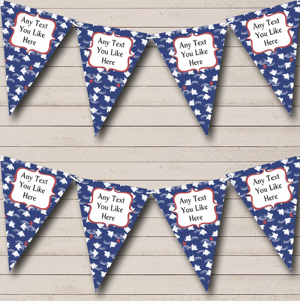 Blue Bird Pattern Custom Personalised Wedding Venue or Reception Flag Banner Bunting