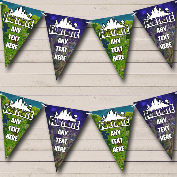 Fortnite Maps Custom Personalised Birthday Party Flag Banner Bunting Garland Flags