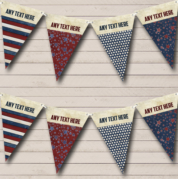 American Flag Stars 4th July Birthday Party Flag Banner Bunting