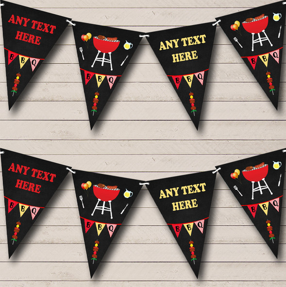 BBQ Grill Cookout Custom Personalised Birthday Party Flag Banner Bunting
