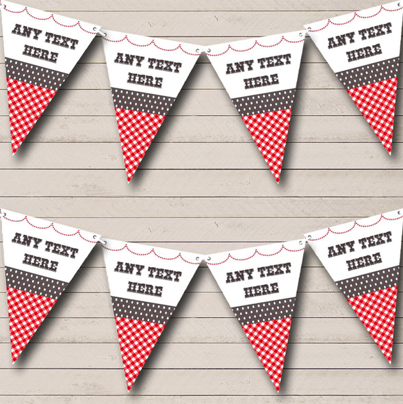 BBQ Grill Fete Country Custom Personalised Birthday Party Flag Banner Bunting