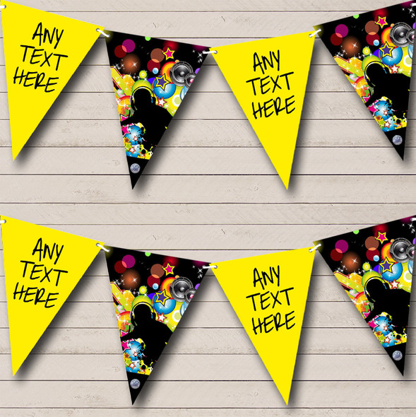 Disco Night Fever 60's 70's 80's Custom Personalised Birthday Party Flag Banner Bunting