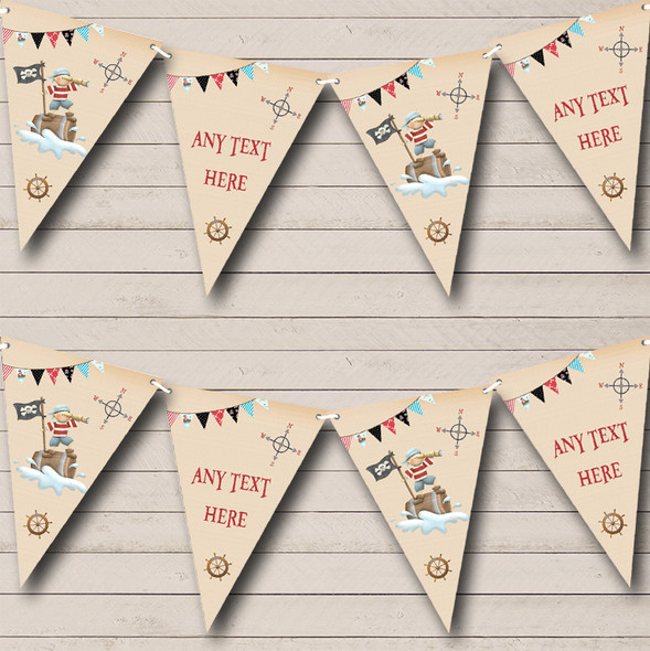 Lookout Pirate Custom Personalised Childrens Party Flag Banner Bunting