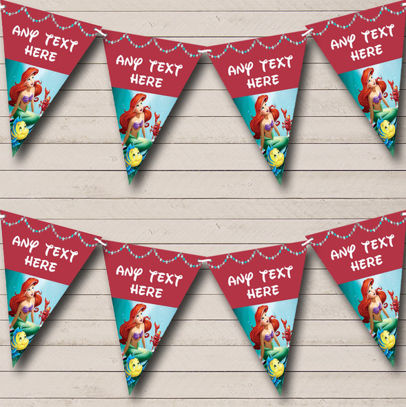 Mermaid Custom Personalised Baby Shower Flag Banner Bunting