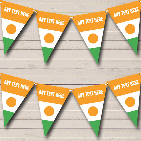 Niger Flag Custom Personalised Carnival, Fete & Street Party Flag Banner Bunting