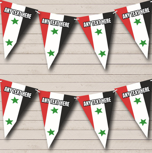 Syrian Flag Syria Custom Personalised Carnival, Fete & Street Party Flag Banner Bunting