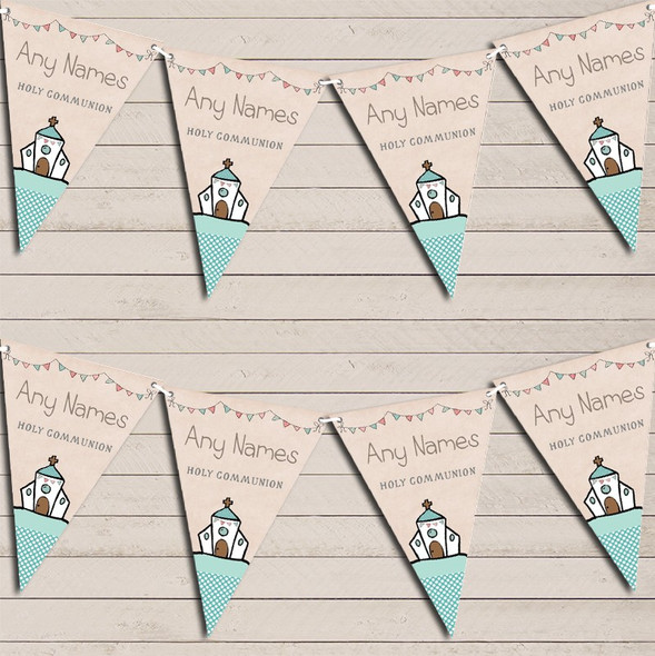 Cute Party Decoration Holy Communion Christening Flag Banner Bunting Garland Party Banner