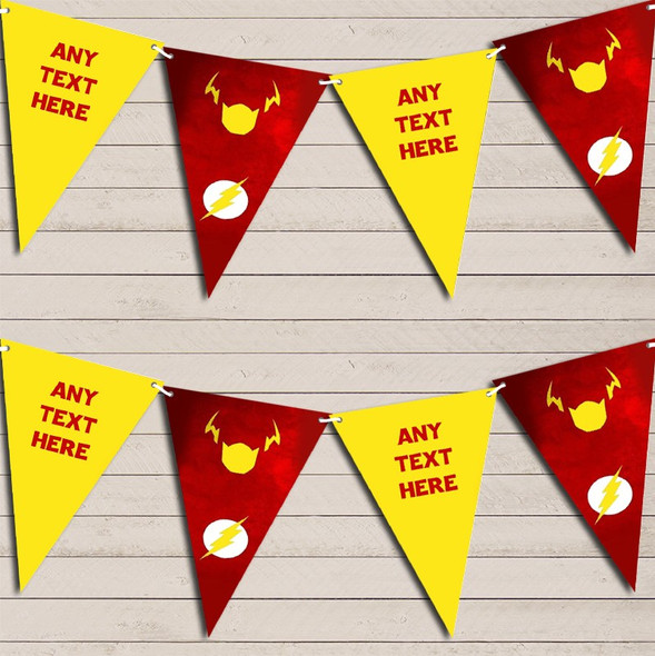 Superhero The Flash Children's Birthday Flag Banner Bunting Garland Party Banner