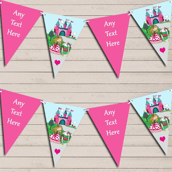 Princess & Unicorn Children's Birthday Flag Banner Bunting Garland Party Banner