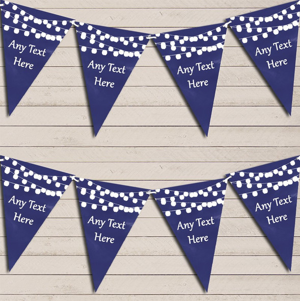 Navy Blue Watercolour Lights Retirement Flag Banner Bunting Garland Party Banner