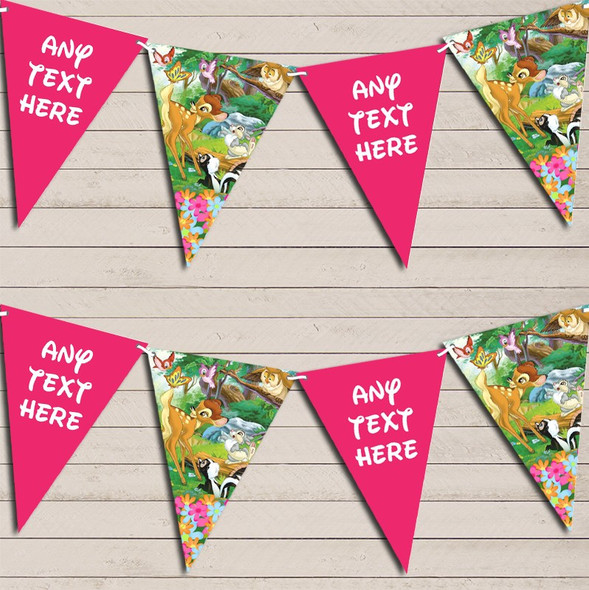 Bambi Custom Personalised Baby Shower Flag Banner Bunting