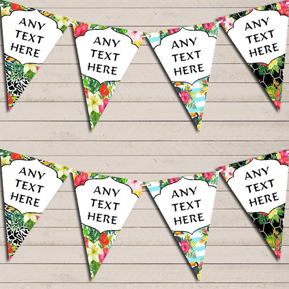 Tropical Paradise Hawaiian Beach Party Luau Lei Hen Do Party Flag Banner Bunting