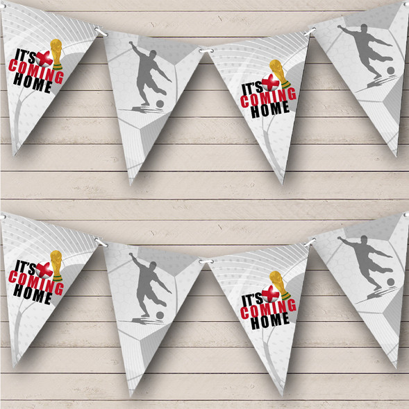 It's Coming Home Football England  World Cup Trophy Custom Personalised Flag Banner Bunting