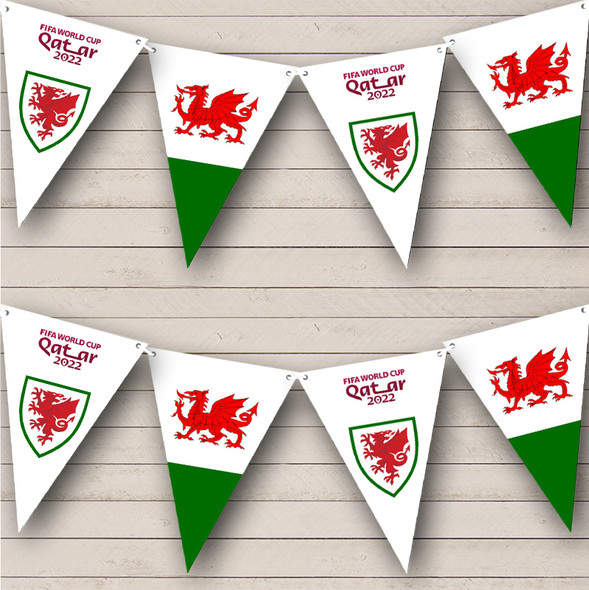 Flag Of Wales Welsh Football World Cup Custom Personalised Any Text Flag Banner Bunting