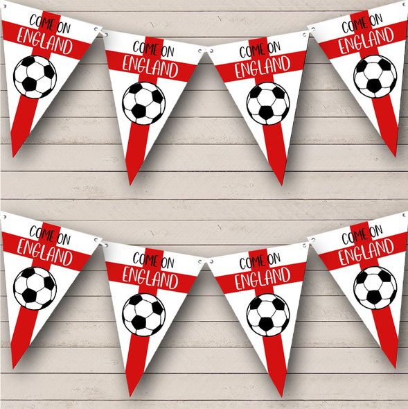 Come On England World Cup Football Custom Personalised Any Text Flag Banner Bunting