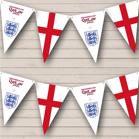 England Flag Football World Cup Custom Personalised Any Text Flag Banner Bunting