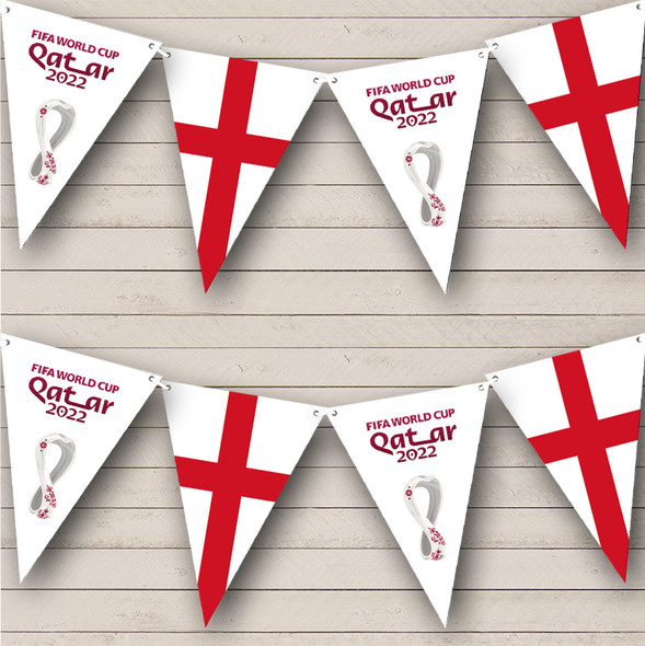 England Flag World Cup Football Custom Personalised Any Text Flag Banner Bunting