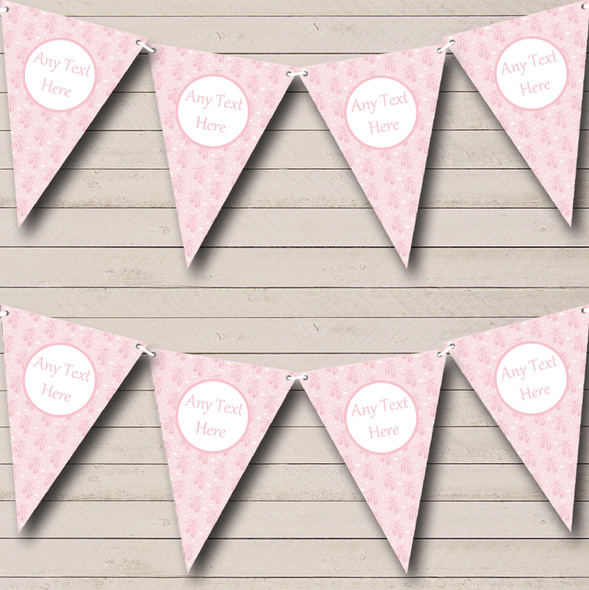 Pink Ballerina Ballet Shoes Custom Personalised Children's Birthday Party Flag Banner Bunting